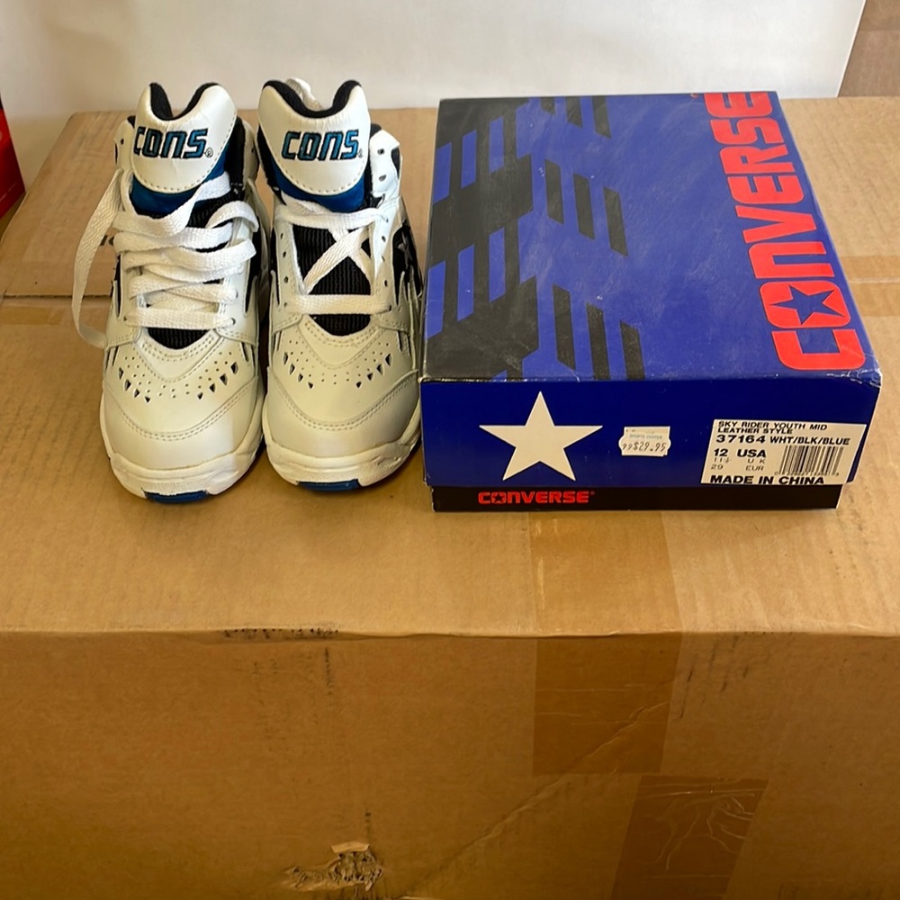 Youth Converse Vintage Mid Top Sky Rider Leather